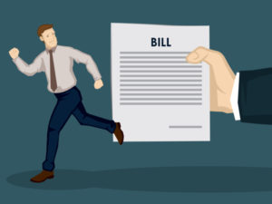 Man trying to Run from a Bill